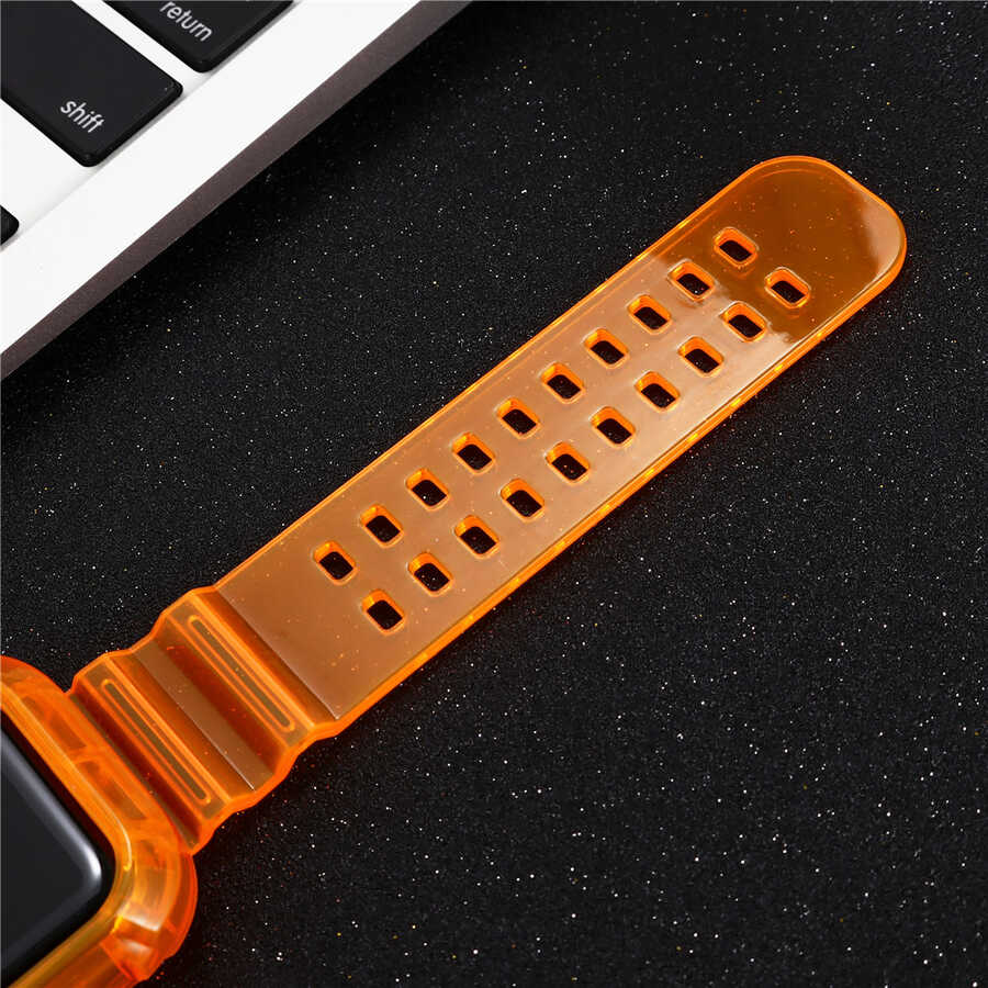 Apple Watch 42mm KRD-27 Silikon Kordon Siyah
