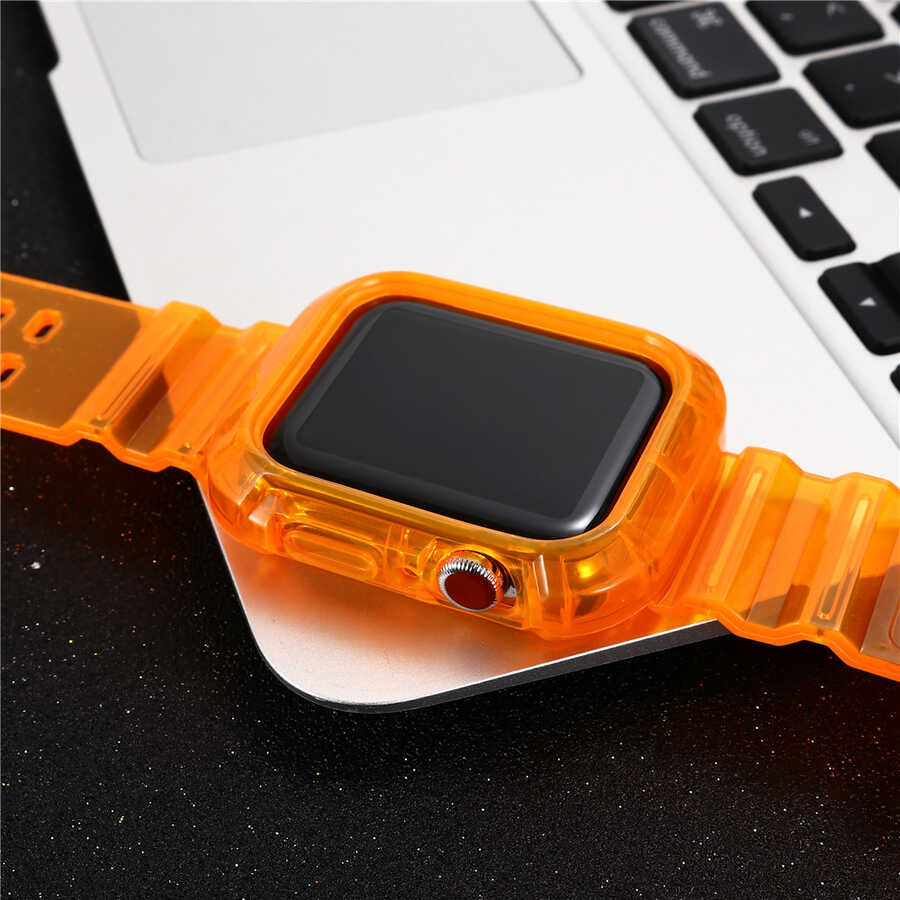 Apple Watch 42mm KRD-27 Silikon Kordon Siyah