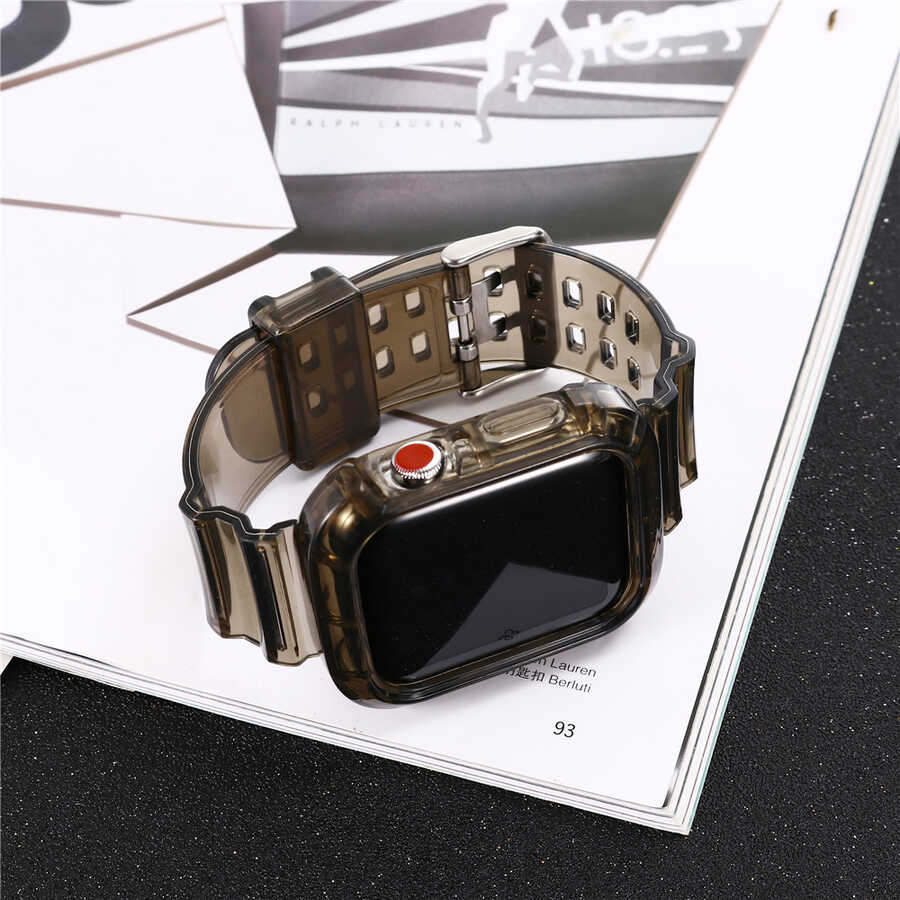 Apple Watch 42mm KRD-27 Silikon Kordon Renksiz
