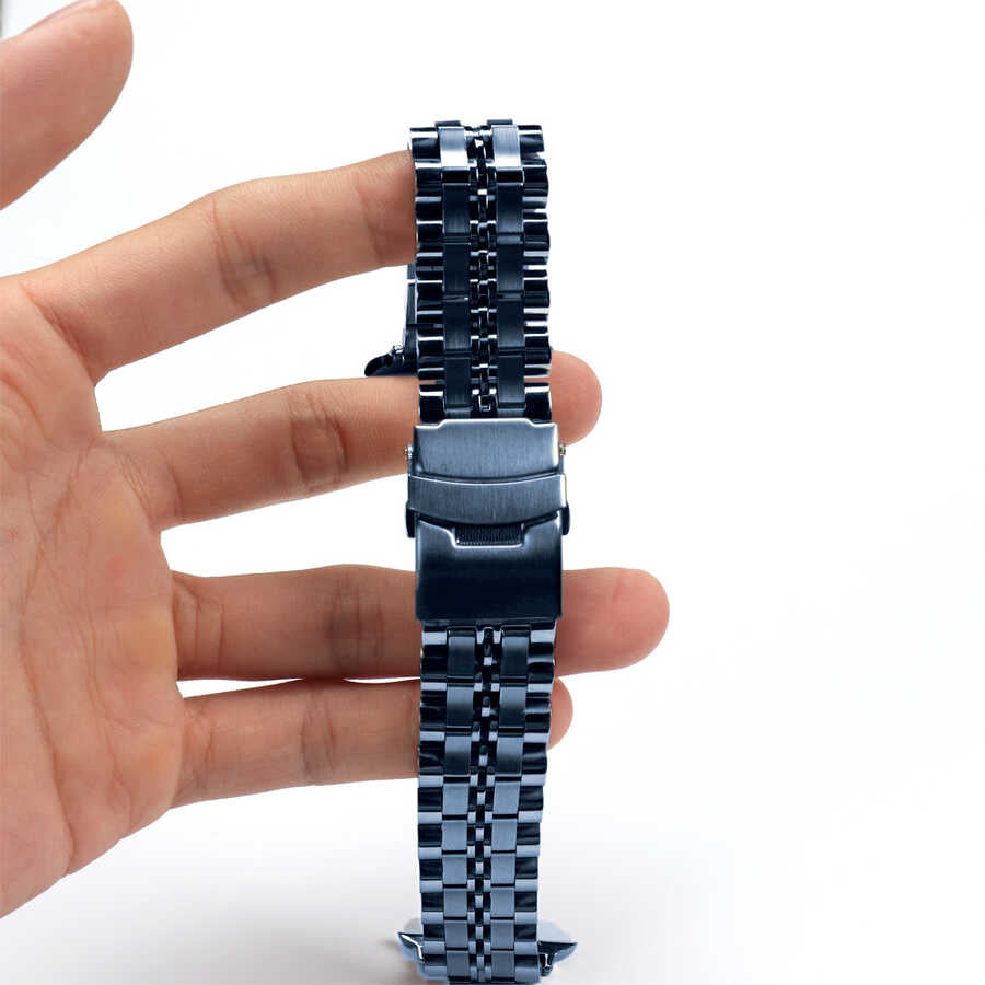 Apple Watch 42mm KRD-54 Metal Kordon Lacivert