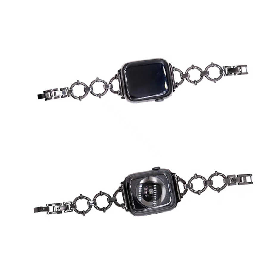 Apple Watch 42mm KRD-56 Metal Kordon Gümüş