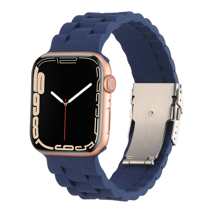 Apple Watch 42mm KRD-72 Silikon Kordon Turuncu