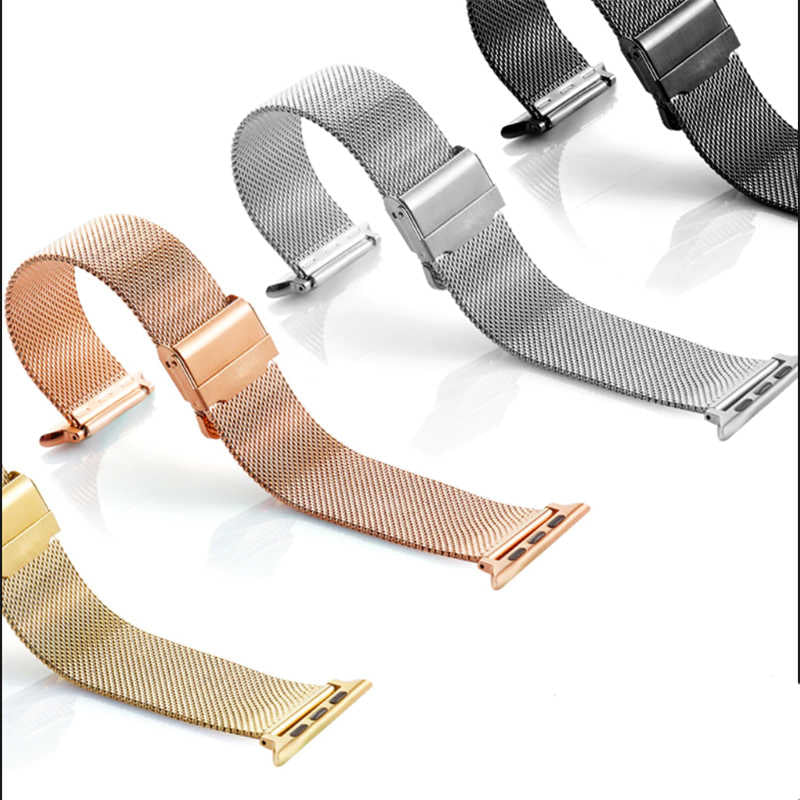 Apple Watch 42mm Zore KRD-01 Metal Kordon Açık Pembe