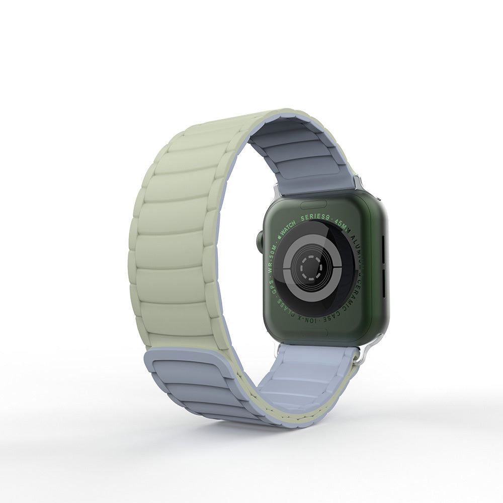 Apple Watch 42mm Zore KRD-122 Silikon Kordon Strap Kayış Kahverengi-Krem