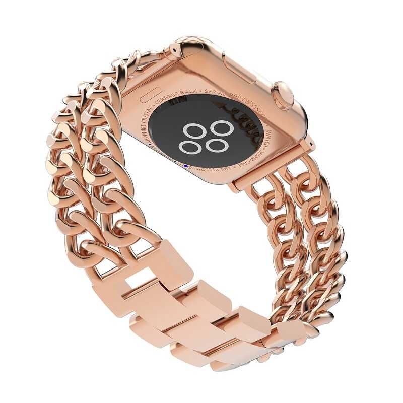 Apple Watch 44mm Cowboy Metal Kordon Rose Gold