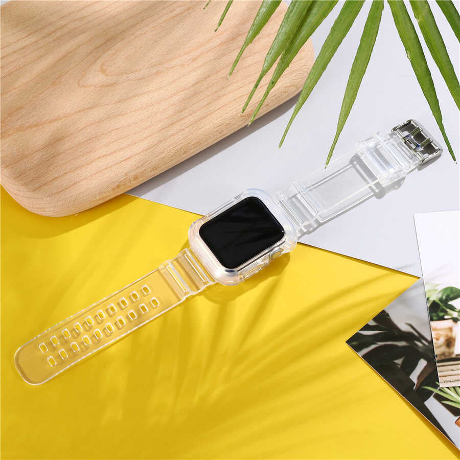 Apple Watch 44mm KRD-27 Silikon Kordon Siyah