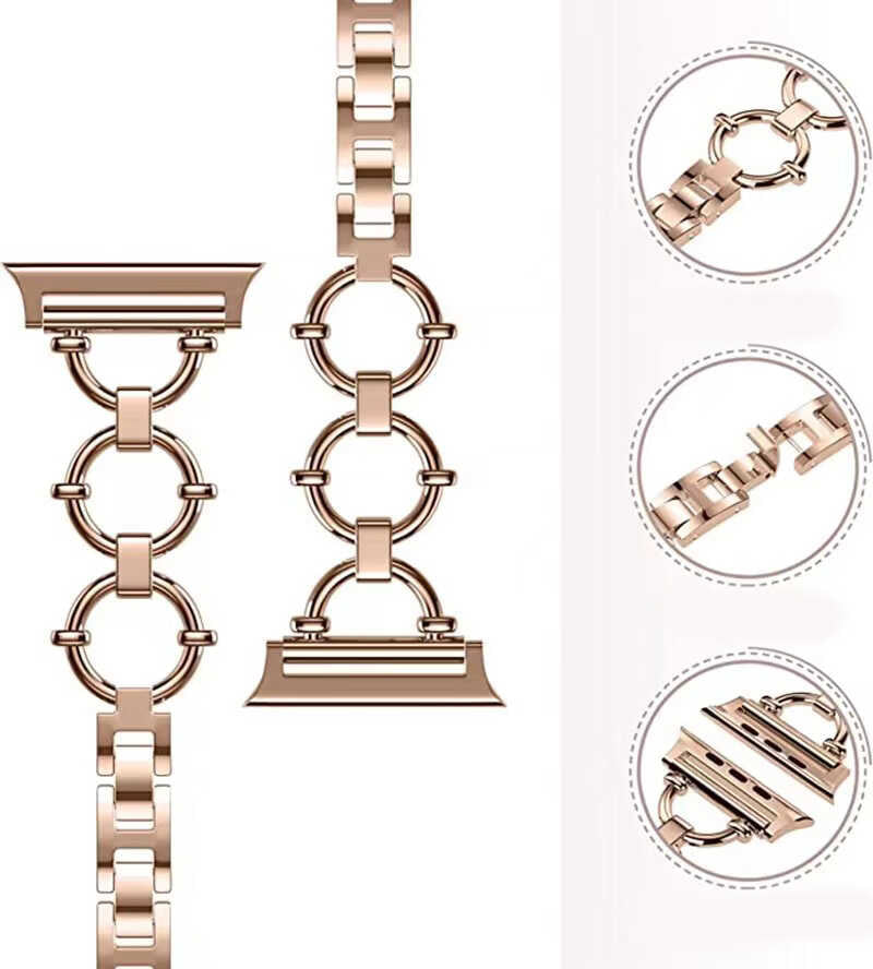 Apple Watch 44mm KRD-56 Metal Kordon Gümüş