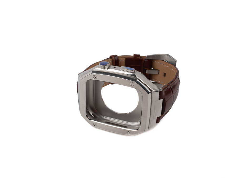 Apple Watch 44mm KRD-67 Kordon Lacivert-Gold