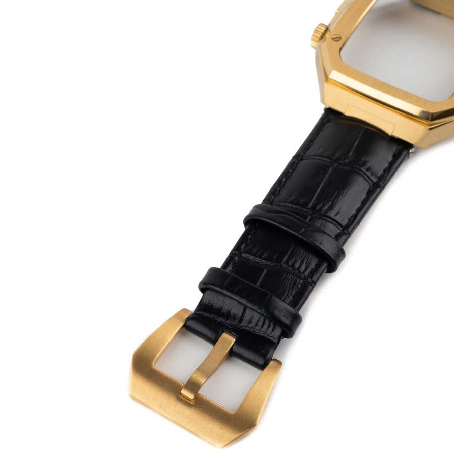 Apple Watch 44mm KRD-67 Kordon Yeşil-Gold