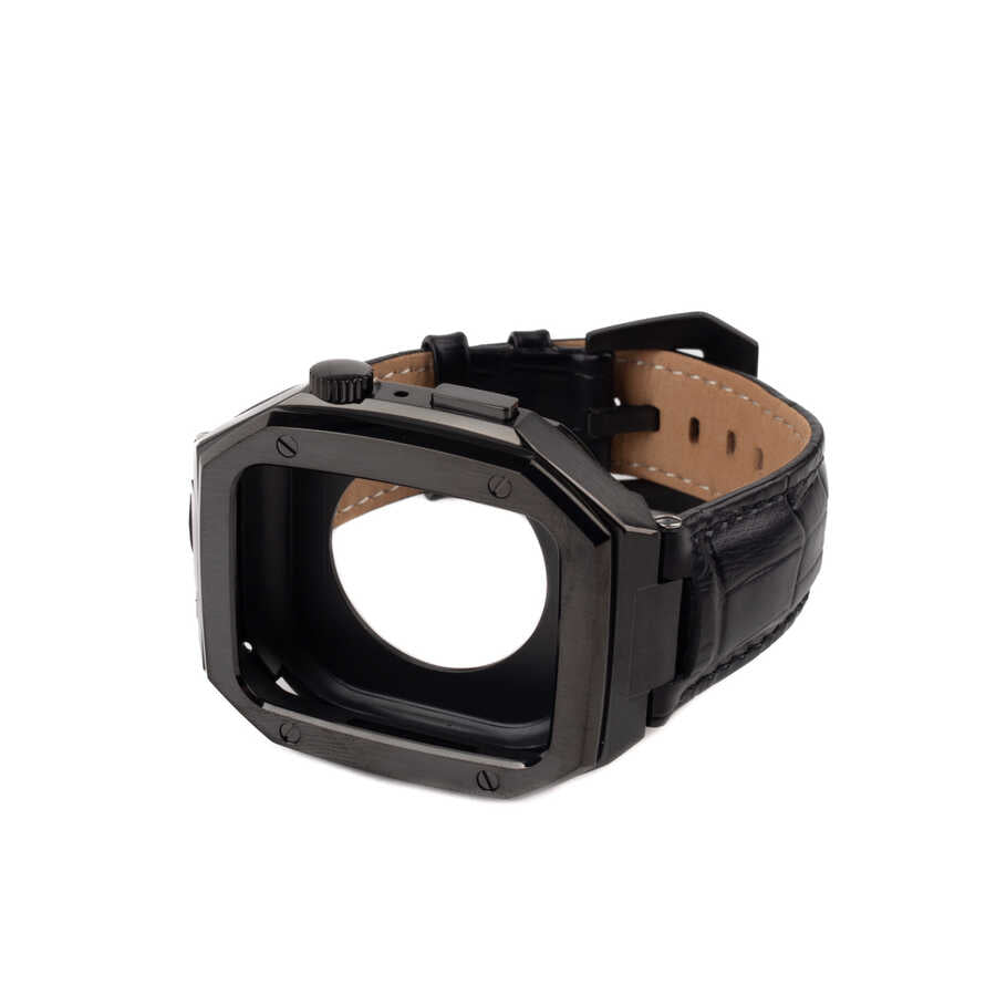 Apple Watch 44mm KRD-67 Kordon Yeşil-Gold
