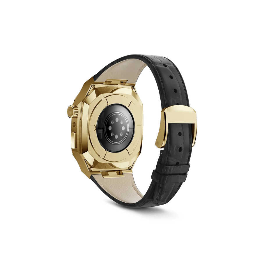 Apple Watch 44mm KRD-67 Kordon Lacivert-Gold