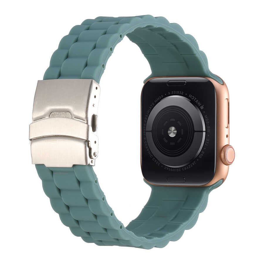 Apple Watch 44mm KRD-72 Silikon Kordon Lacivert