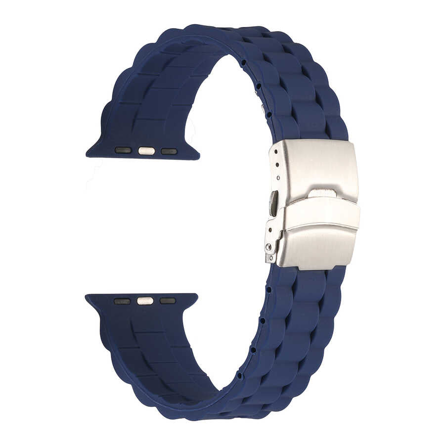 Apple Watch 44mm KRD-72 Silikon Kordon Lacivert