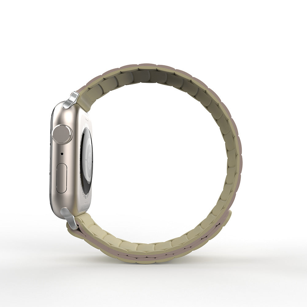Apple Watch 44mm Zore KRD-122 Silikon Kordon Strap Kayış Siyah-Gri