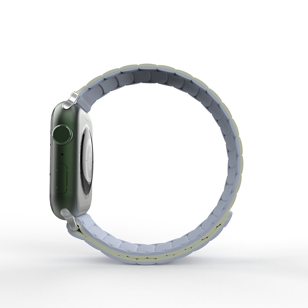 Apple Watch 44mm Zore KRD-122 Silikon Kordon Strap Kayış Kahverengi-Krem