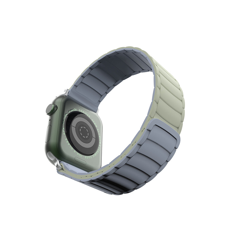 Apple Watch 44mm Zore KRD-122 Silikon Kordon Strap Kayış Kahverengi-Krem