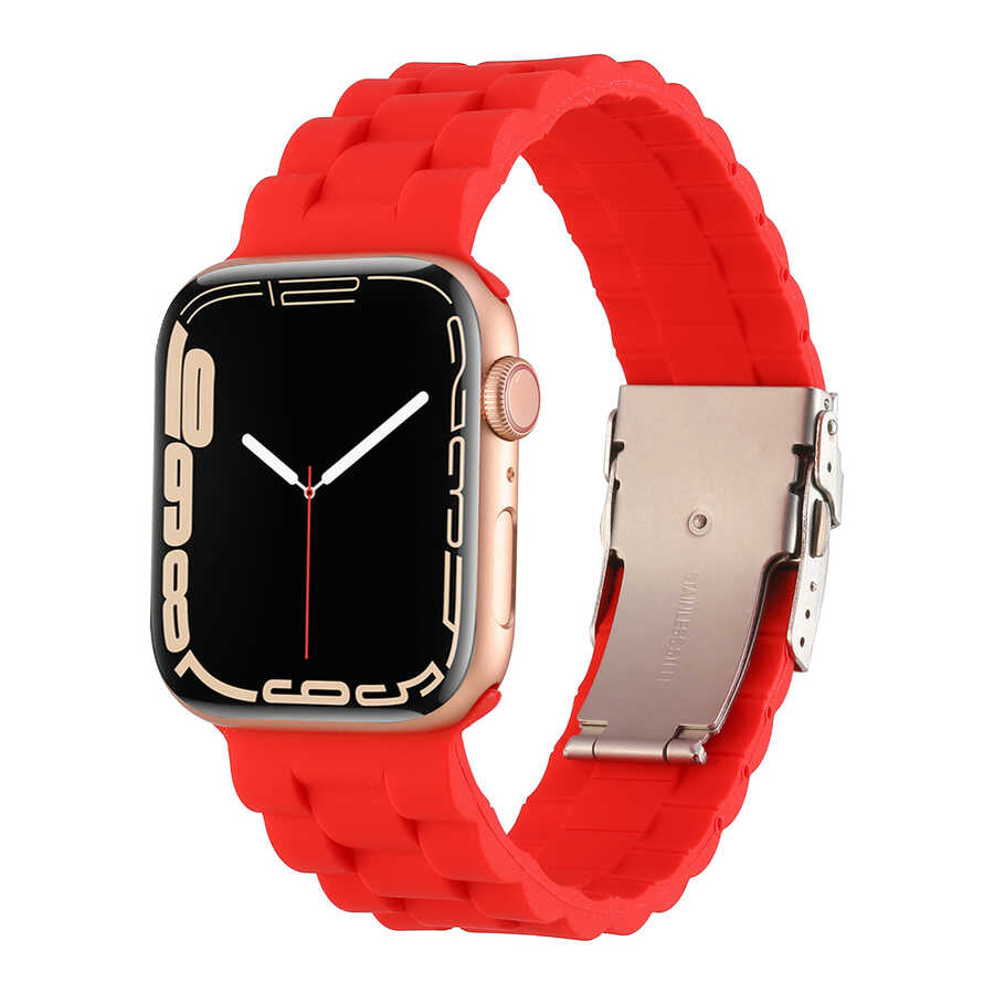Apple Watch 7 41mm KRD-72 Silikon Kordon Sarı