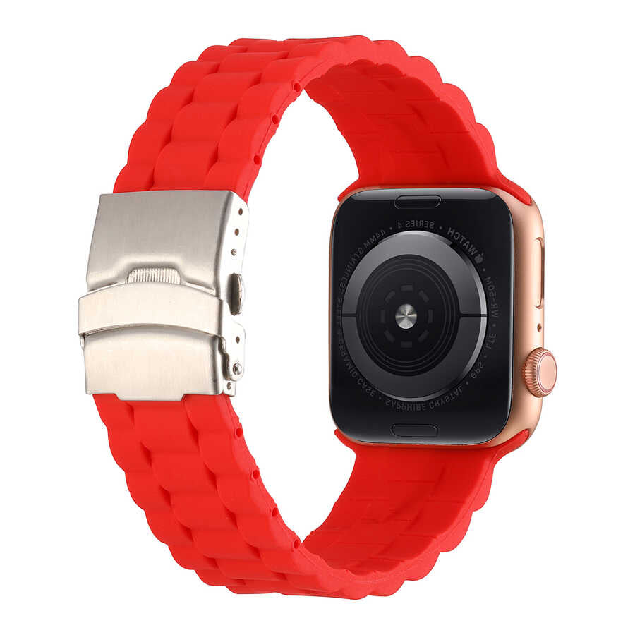 Apple Watch 7 41mm KRD-72 Silikon Kordon Sarı
