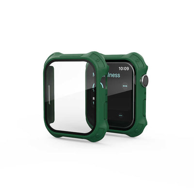 Apple Watch 7 41mm Tank Zırh Kasa ve Mat Görünümlü Ekran Koruyucu Zore Watch Gard 11 Pembe