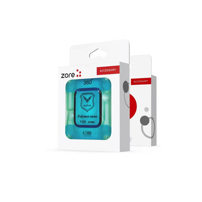 Apple Watch 7 41mm Zore Polymer Nano Ekran Koruyucu + Kolay Uygulama Aparatlı Siyah