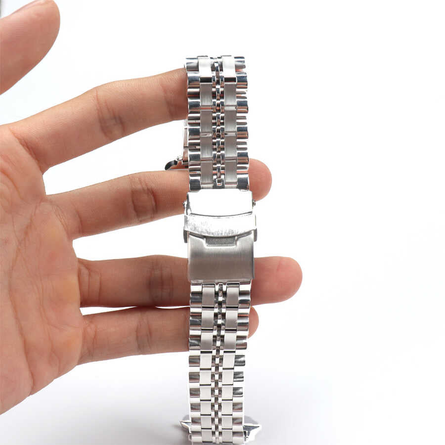 Apple Watch 7 45mm KRD-54 Metal Kordon Gümüş