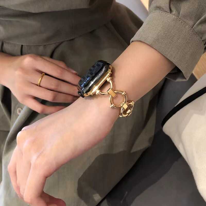 Apple Watch 7 45mm KRD-56 Metal Kordon Gold