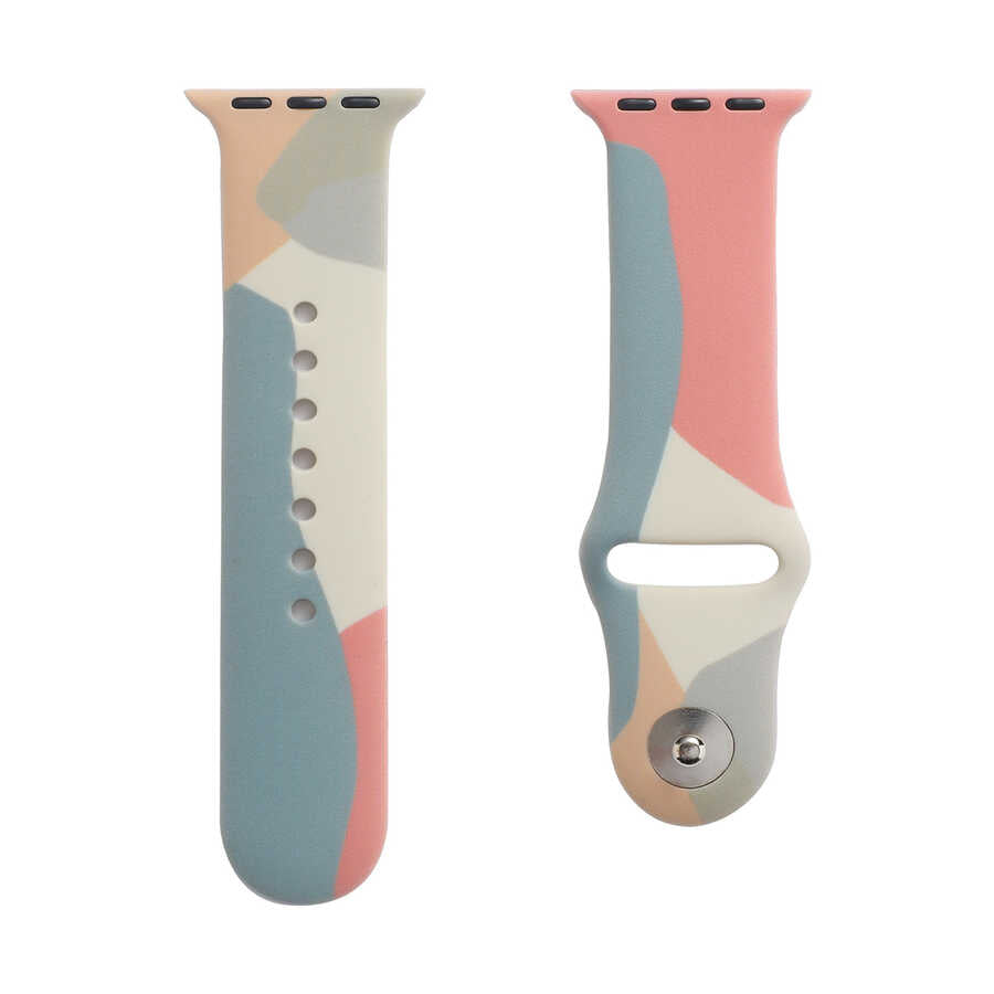 Apple Watch 7 45mm KRD-62 Silikon Kordon Blue İnk