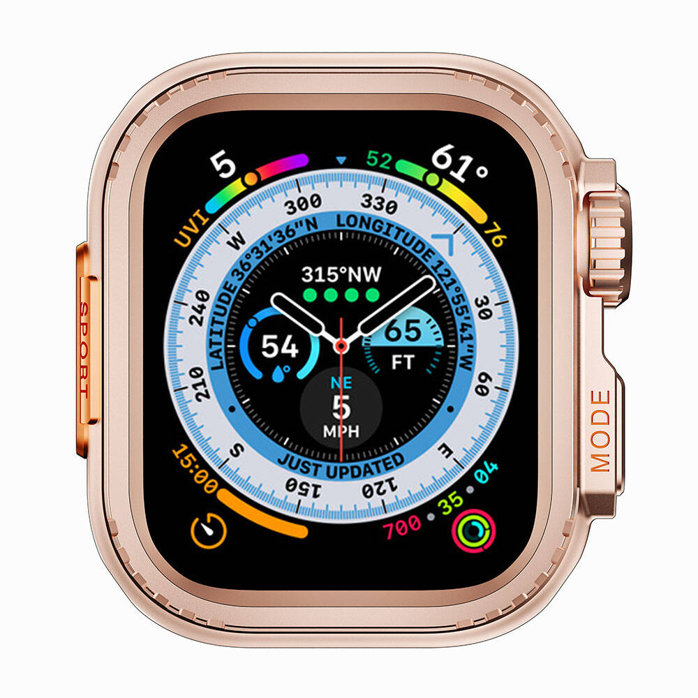 Apple Watch 7 45mm to Apple Watch Ultra 49mm Kasa Dönüştürücü Zore Watch Gard 33 Titanyum