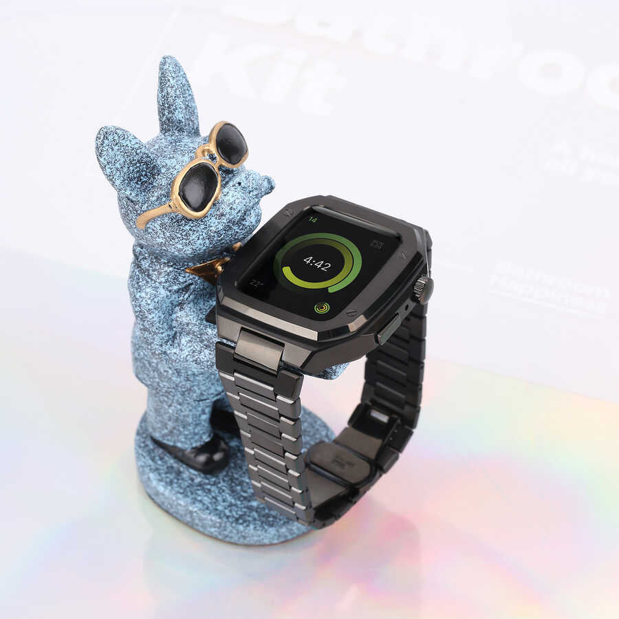 Apple Watch 7 45mm Zore KRD-64 Metal Kordon Gümüş
