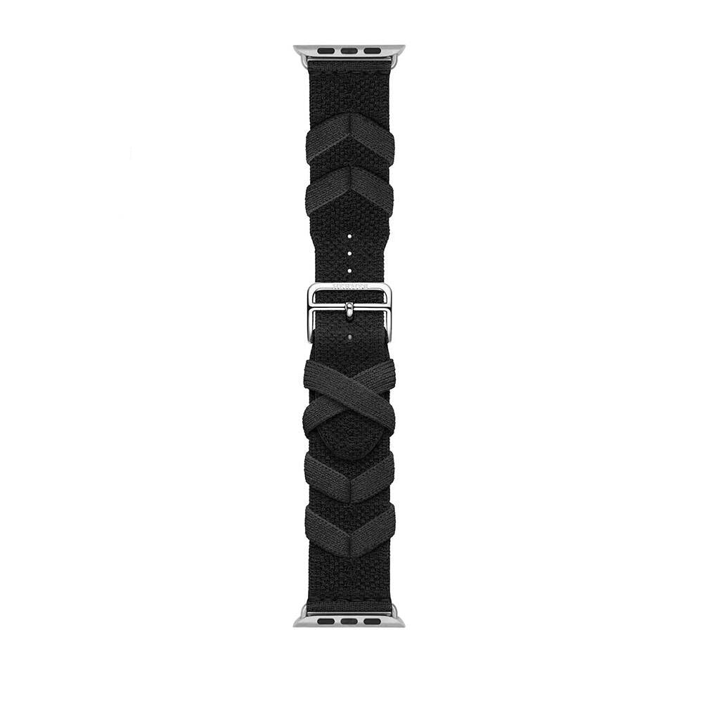 Apple Watch 7 45mm Zore KRD-97 Sarmal Örgü Tasarımlı Kordon Haki