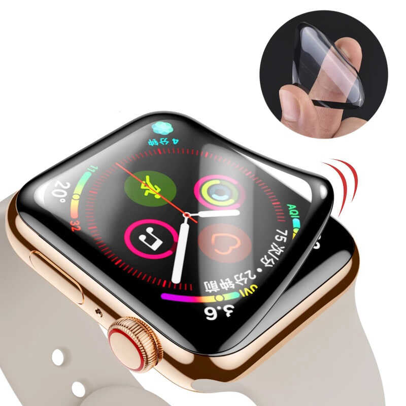 Apple Watch 7 45mm Zore PMMA Pet Saat Ekran Koruyucu Siyah