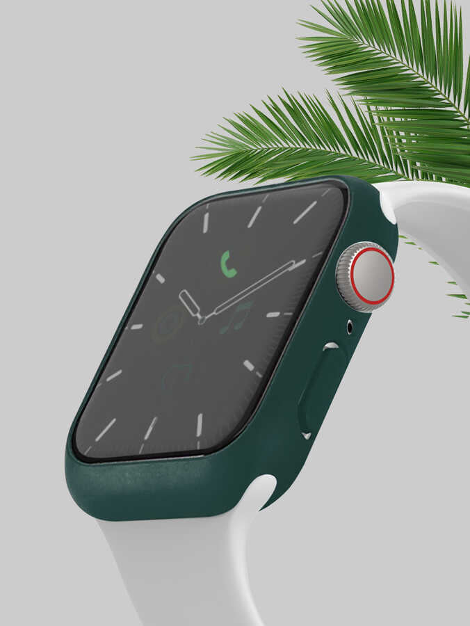 Apple Watch 7 45mm Zore Watch Gard 01 Ekran Koruyucu Koyu Yeşil