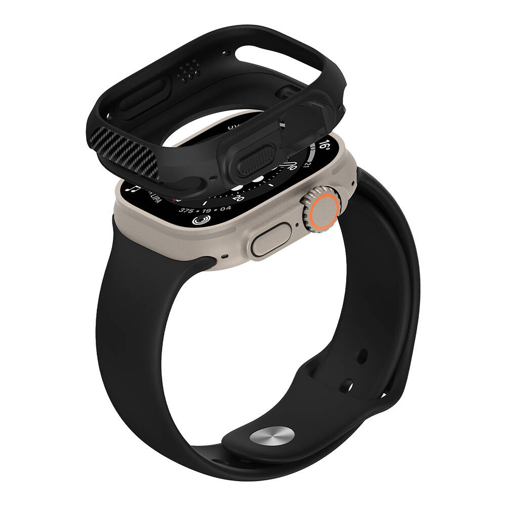 Apple Watch Ultra 49mm Silikon TPU Kasa Koruyucu Zore Watch Gard 31 Gri