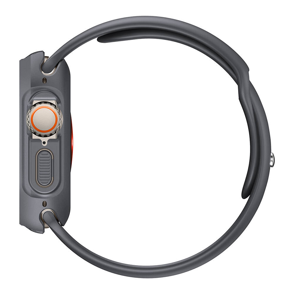 Apple Watch Ultra 49mm Silikon TPU Kasa Koruyucu Zore Watch Gard 31 Gri