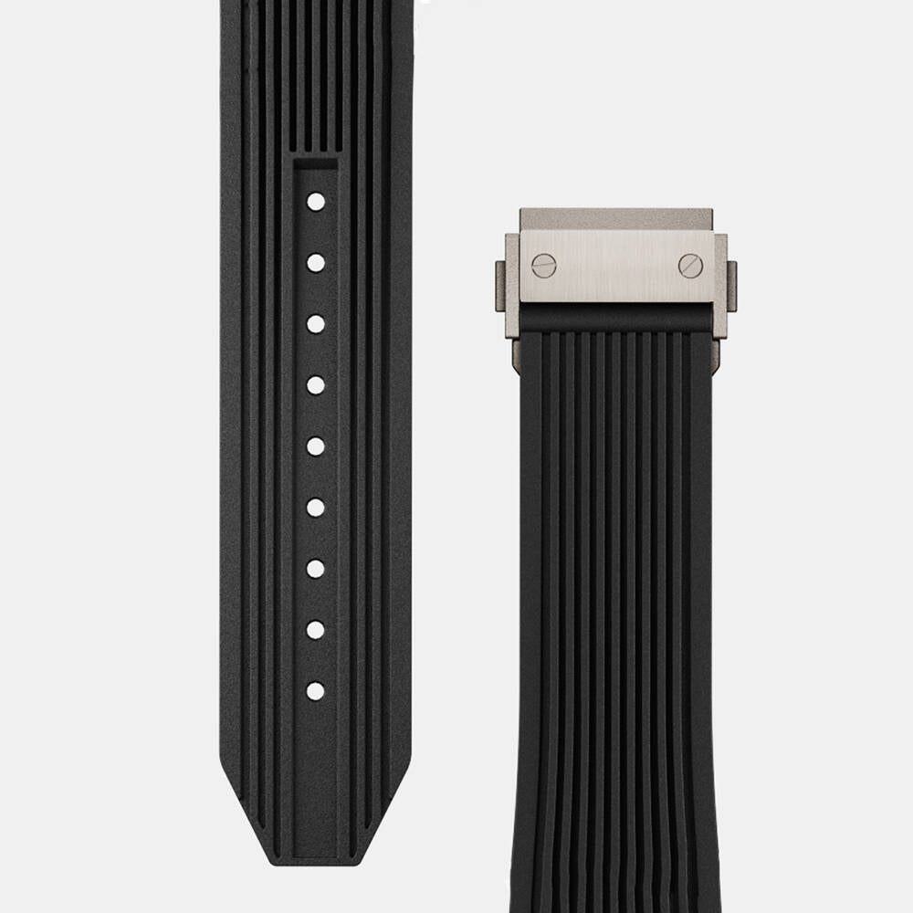 Apple Watch Ultra 49mm Zore KRD-113 Spor Görünümlü Silikon Kordon Siyah
