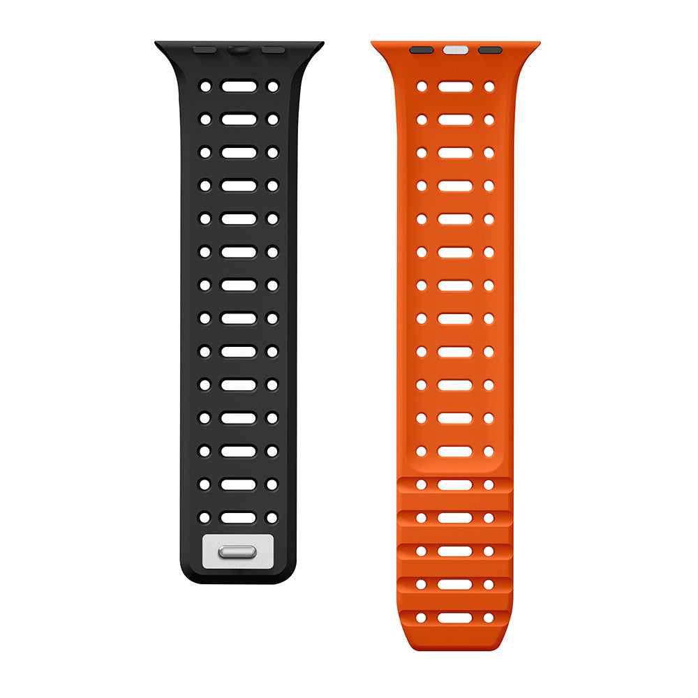 Apple Watch Ultra 49mm Zore KRD-124 Silikon Kordon Strap Kayış Açık Yeşil-Starlight