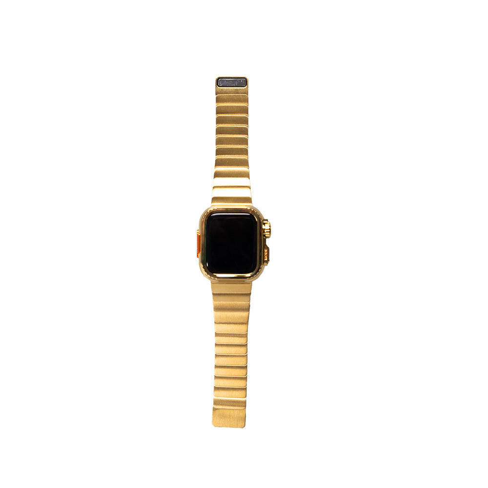 Apple Watch Ultra 49mm Zore KRD-126 Sert Kasa Koruyuculu Metal Kordon Gümüş