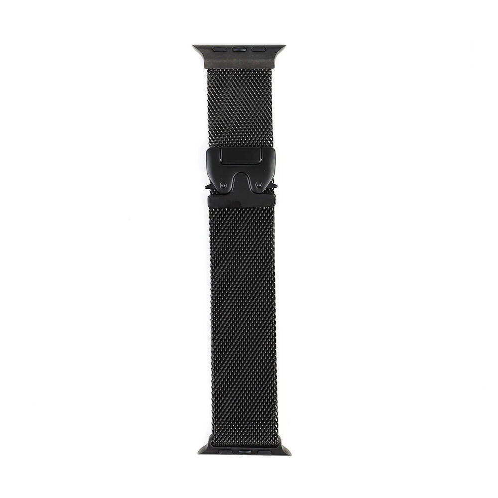 Apple Watch Ultra 49mm Zore KRD-25 Metal Hasır Kordon Gümüş