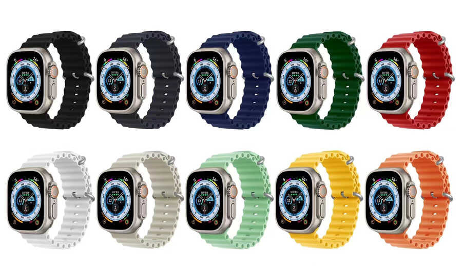 Apple Watch Ultra 49mm Zore KRD-75 Silikon Kordon Krem