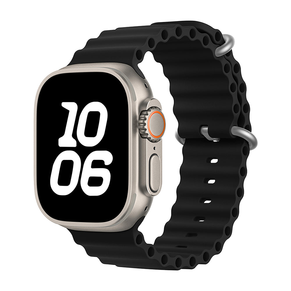 Apple Watch Ultra 49mm Zore KRD-75 Silikon Kordon Siyah