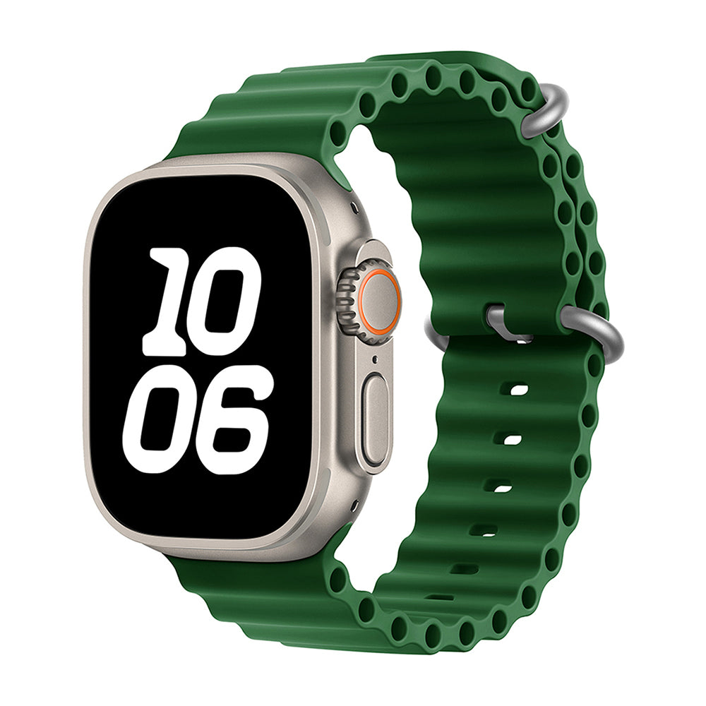 Apple Watch Ultra 49mm Zore KRD-75 Silikon Kordon Koyu Yeşil