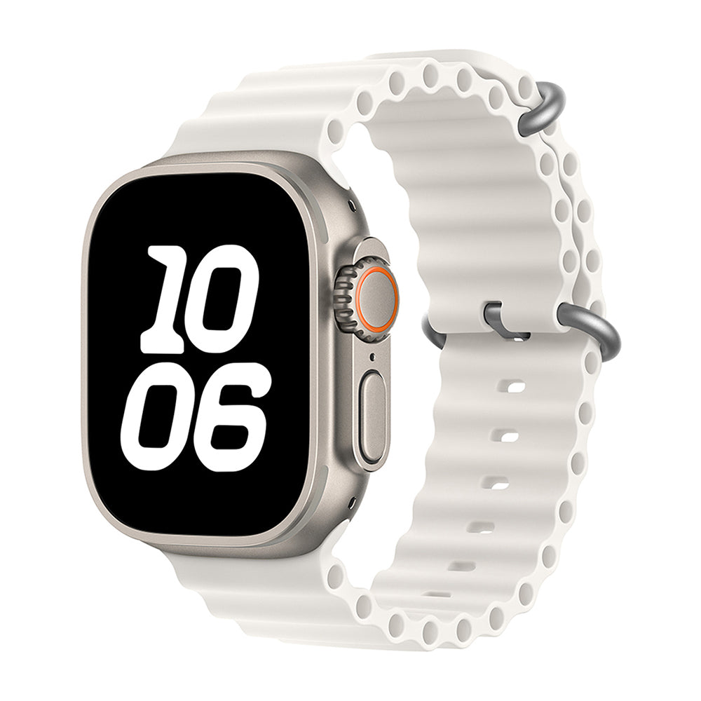 Apple Watch Ultra 49mm Zore KRD-75 Silikon Kordon Beyaz