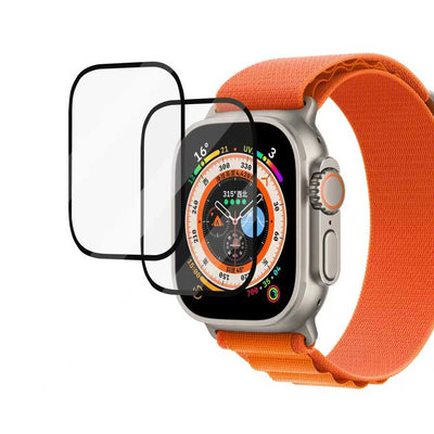 Apple Watch Ultra 49mm Zore PMMA - Cam Saat Ekran Koruyucu Siyah