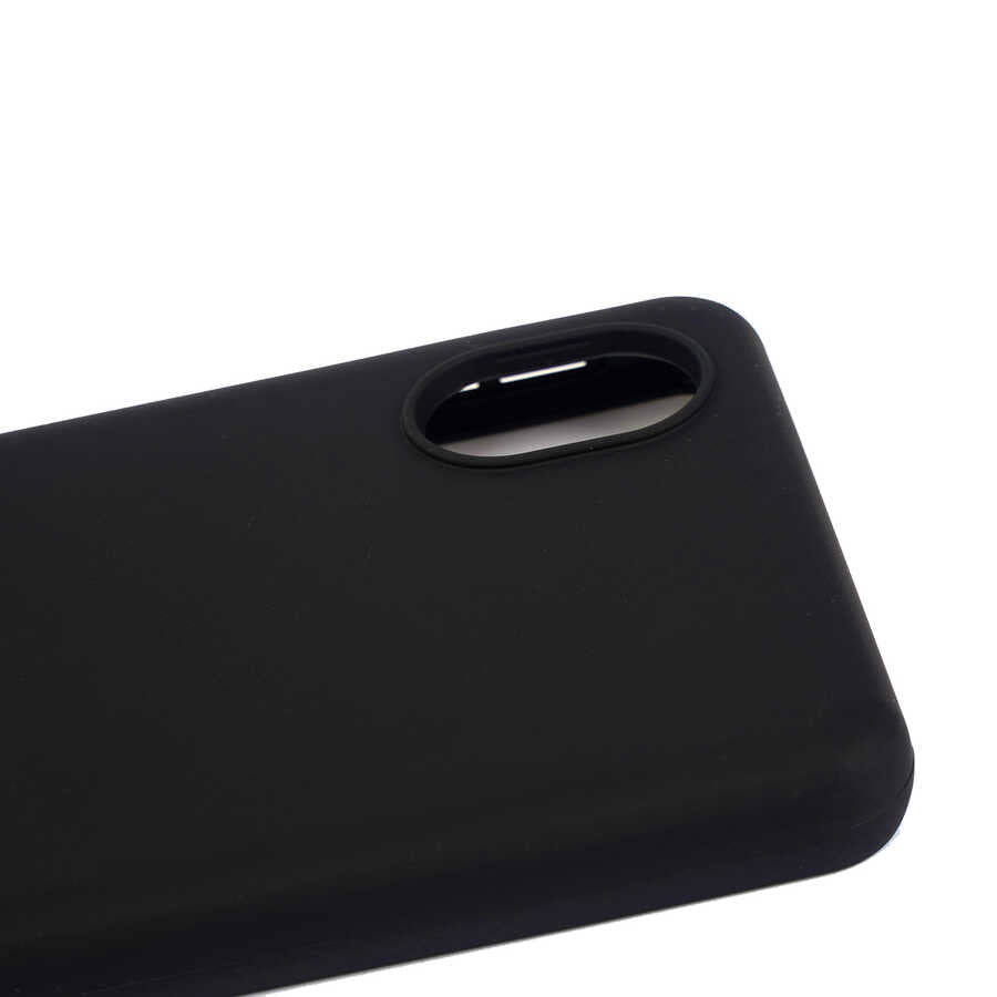 Galaxy A01 Core Kılıf Zore Biye Silikon Siyah