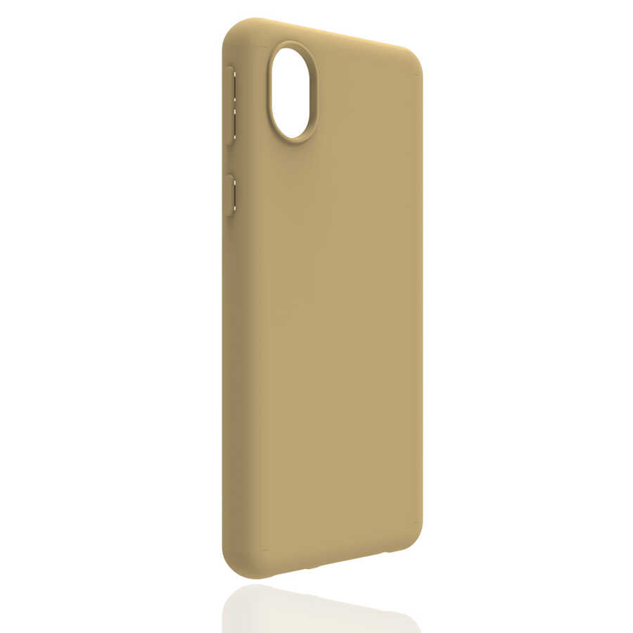Galaxy A01 Core Kılıf Zore Biye Silikon Gold