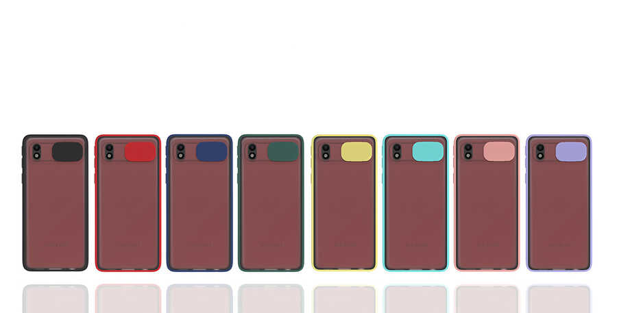 Galaxy A01 Core Kılıf Zore Lensi Kapak Siyah