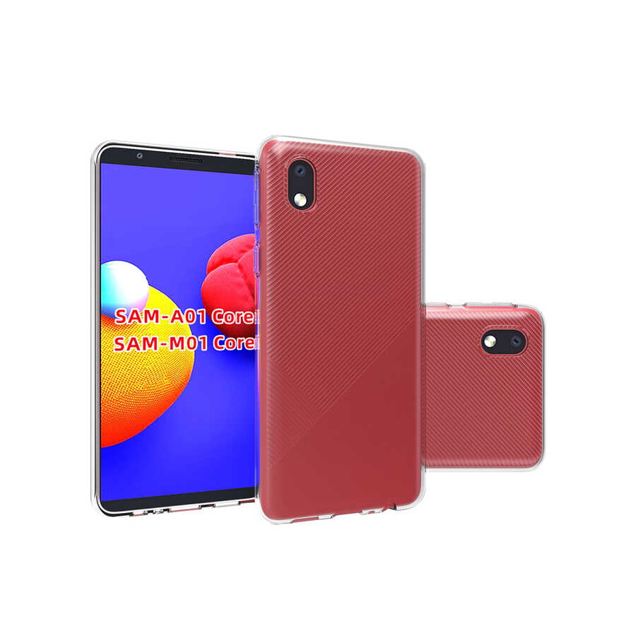 Galaxy A01 Core Kılıf Zore Süper Silikon Kapak Renksiz