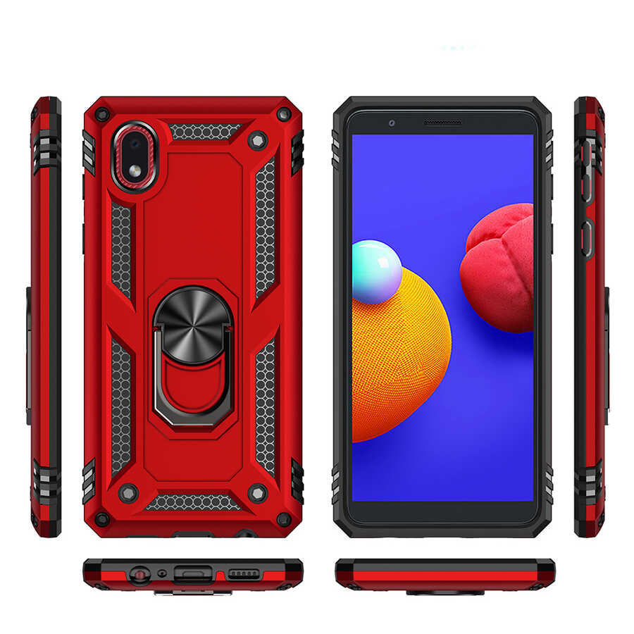Galaxy A01 Core Kılıf Zore Vega Kapak Kırmızı