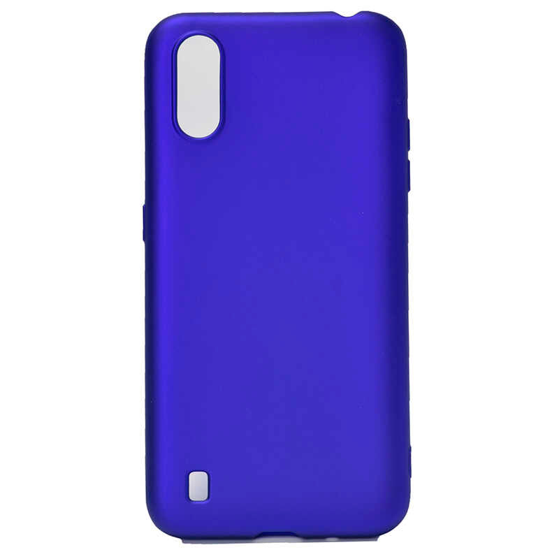 Galaxy A01 Kılıf Zore Premier Silikon Kapak Saks Mavi