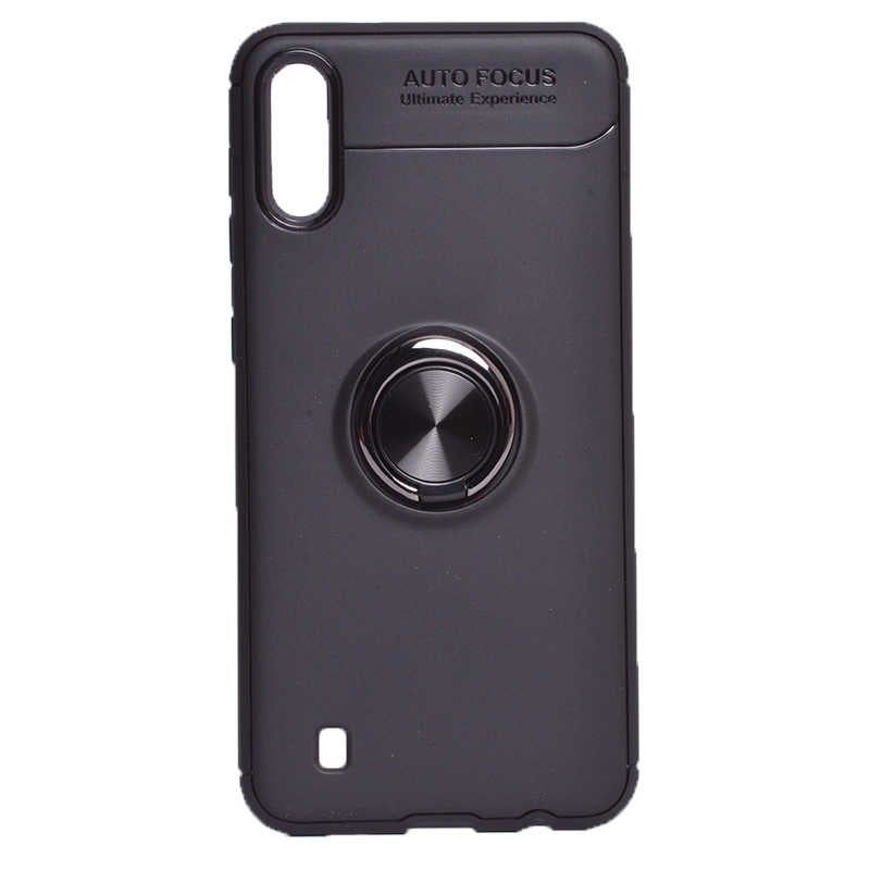 Galaxy A01 Kılıf Zore Ravel Silikon Kapak Siyah